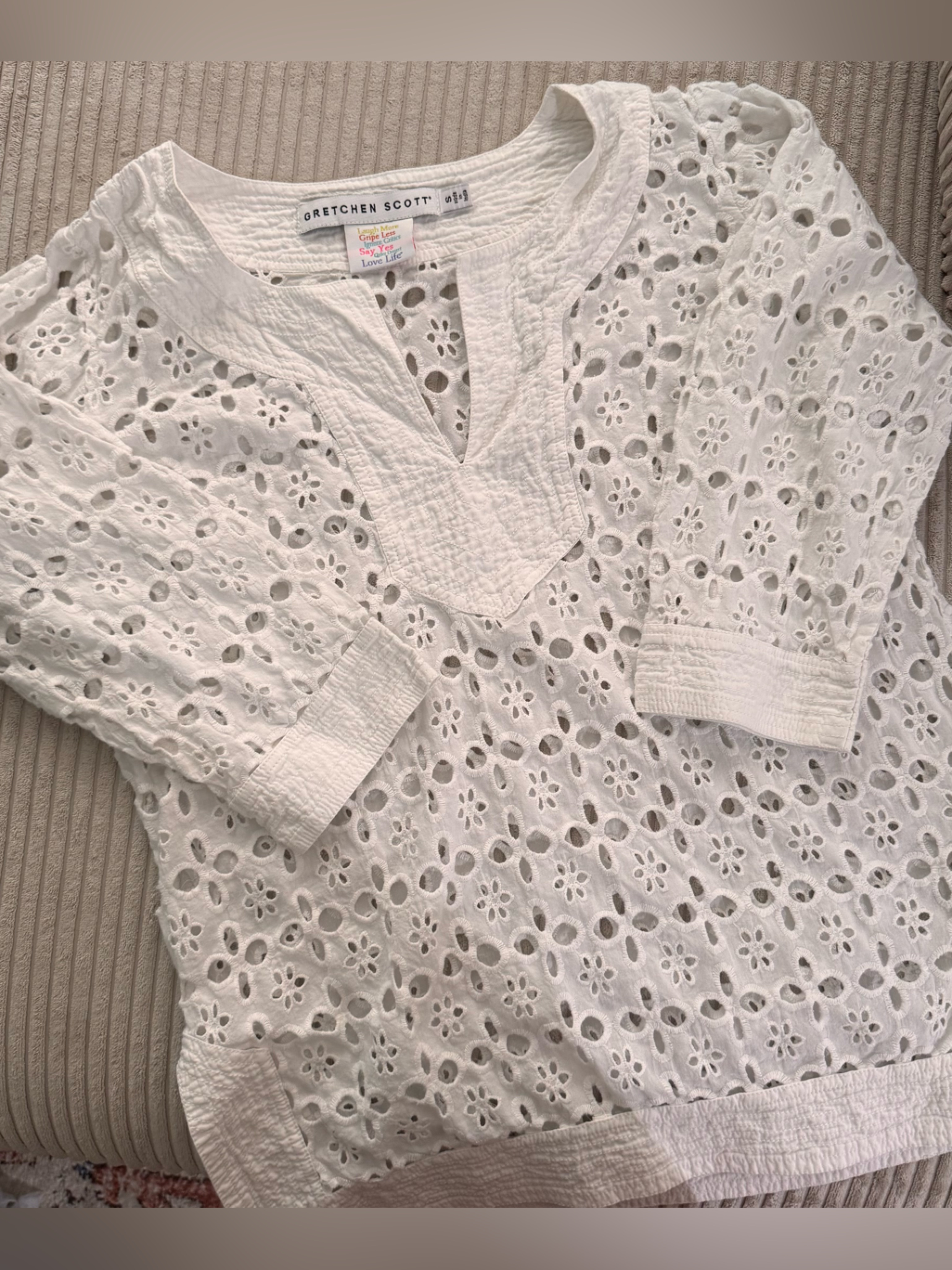 Gretchen Scott White Eyelet Tunic